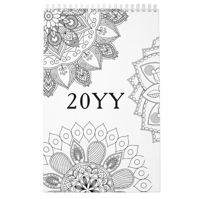 Color Your Own Mandala Patterns Calendar (Cover)