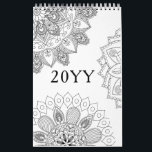 Color Your Own Mandala Patterns Calendar<br><div class="desc">Color Your Own Mandala Patterns Calendar allows you to color your own calendar with a variety of mandala patterns Designed by ©Evco Studio www.zazzle.com/store/evcostudio</div>