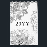 Color Your Own Mandala Patterns Calendar<br><div class="desc">Color Your Own Mandala Patterns Calendar allows you to color your own calendar with a variety of mandala patterns Designed by ©Evco Studio www.zazzle.com/store/evcostudio</div>
