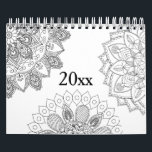 Color Your Own Mandala Patterns Calendar<br><div class="desc">Color Your Own Mandala Patterns Calendar allows you to color your own calendar with a variety of mandala patterns Designed by ©Evco Studio www.zazzle.com/store/evcostudio</div>