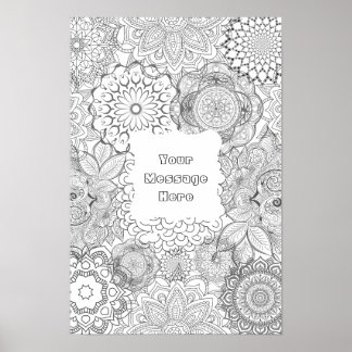 Color Your Own Mandala Poster
