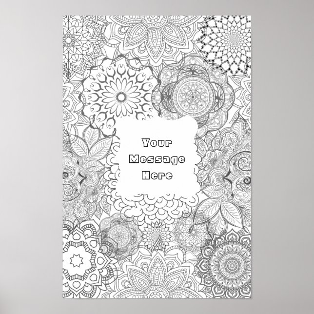 Color Your Own Mandala Poster (Front)