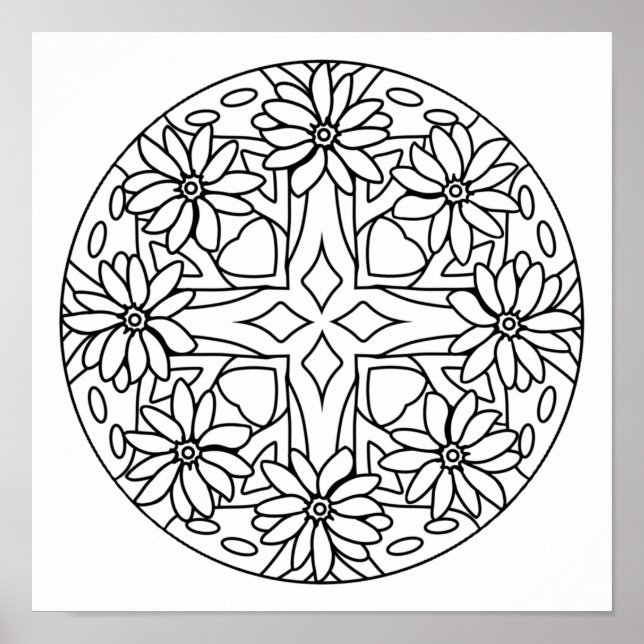 Color your own mandala poster (Front)