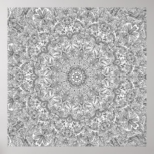 mandala art black and white