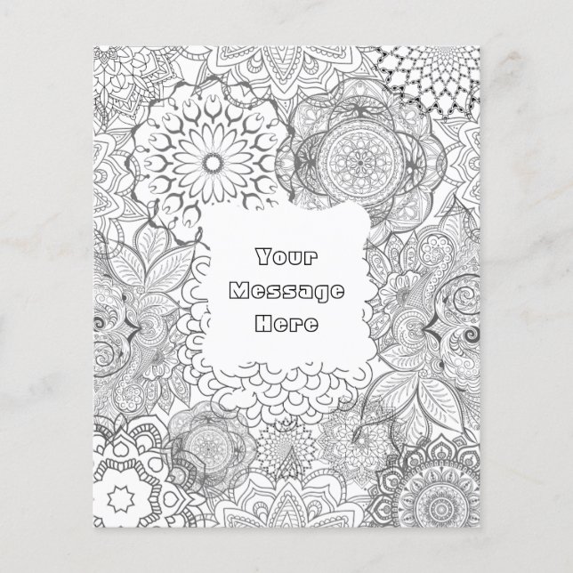 Color Your Own Mandala Poster Flyer (Front)