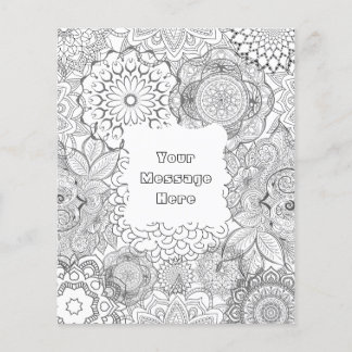 Color Your Own Mandala Poster Flyer