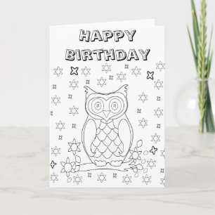 Color Your Own Owl DIY Gifts Card