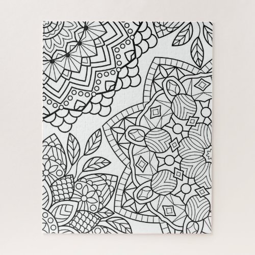 Color Your Own Puzzle 500 Pieces Animals Abstract