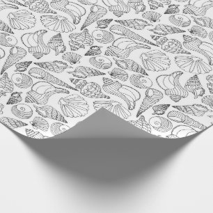 Color Your Own Seashells Wrapping Paper