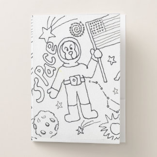 Color Your Own Space Pocket Folder