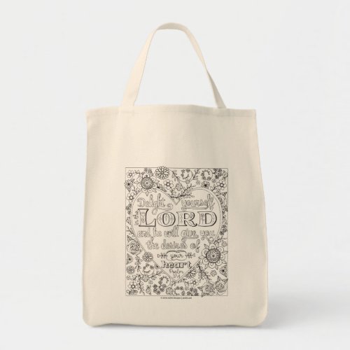 Color Your Own Tote Bag with Scripture Art
