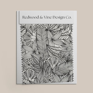 Color Your Own   Tropical Escape Pattern Fabric