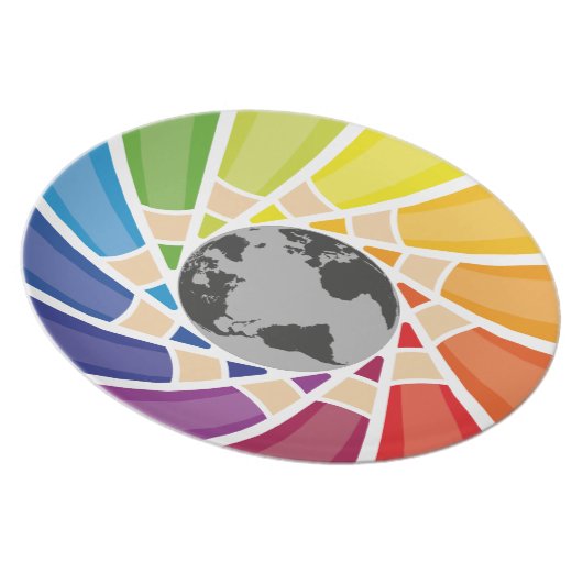 Color Your Own World Dinner Plate (Right Side)