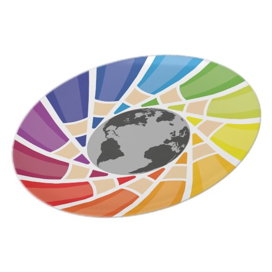 Color Your Own World Dinner Plate (Left Side)