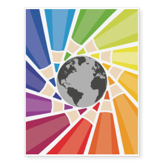 Color Your Own World Temporary Tattoos