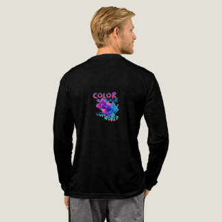 Color Your World Colorful Smoke Graphic T-Shirt Tri-Blend Shirt
