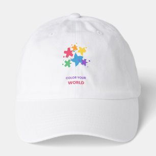 Color Your World - Rainbow Stars - Colorful Pop Ar Hat