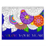 Color Your Year Custom Printed Calendar at Zazzle