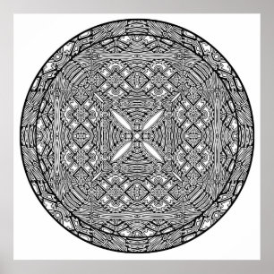 Color Yourself Mandala Poster Abstract Shapes Art