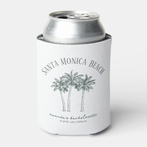 Colorable Palm Tree bachelorette Party Can Cooler