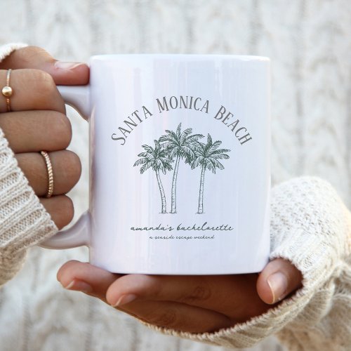 Colorable Palm Tree Bachelorette weekend Coffee Mug