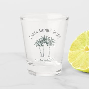 Colorable Palm Tree Bachelorette Weekend Shot Glass by Precious_Presents at Zazzle
