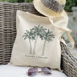 Colorable Palm Tree Destination Wedding Welcome Tote Bag<br><div class="desc">Click “Personalize this template” will allow you to customize further. You can change the palm tree's color, font size, font color and more! Be sure to check out 1000 matching items in our shop. welcome bag, wedding welcome bag, hotel guest bag, bride and groom, Destination Wedding, bride and groom, Wedding...</div>