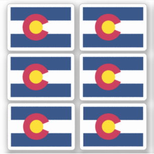 Coloradan flag, American state flag Sticker