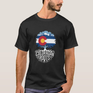 Coloradan Roots - Colorado Flag Colors Family Tree T-Shirt