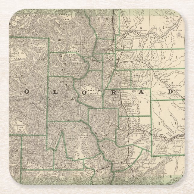 Colorado 12 square paper coaster (Front)