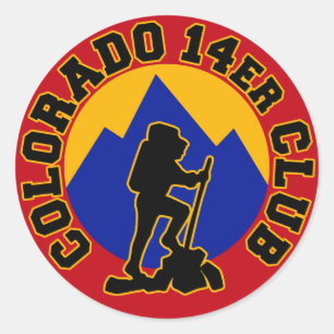 Colorado 14er Club Classic Round Sticker