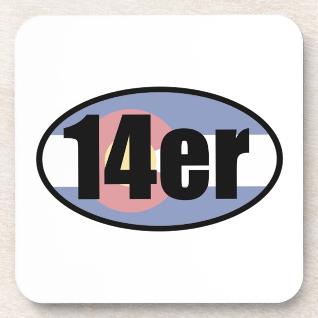 Colorado 14ers beverage coaster (Front)