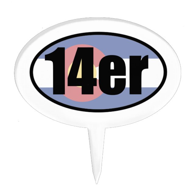 Colorado 14ers cake topper (Front)