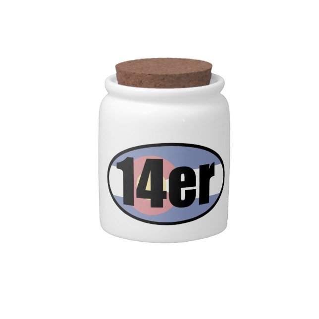 Colorado 14ers candy jar (Front)