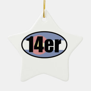 Colorado 14ers ceramic ornament