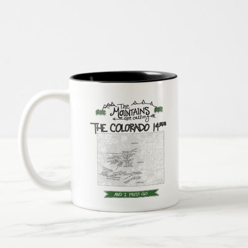 Colorado 14ers Fourteeners Design Two_Tone Coffee Mug