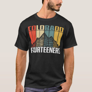 Colorado 14Ers Hiking Fourners Retro T-Shirt