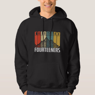 Colorado 14ers Hiking Fourteeners Retro Vintage Gi Hoodie