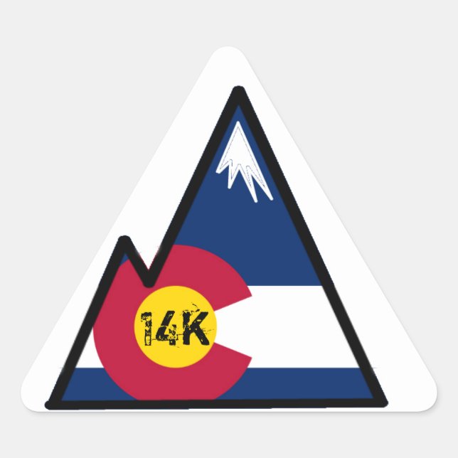 colorado 14k peak bagger triangle sticker (Front)