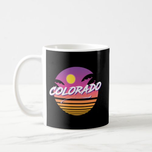 Colorado 1980S Style Colorful Casual Ironic Sunset Coffee Mug