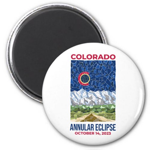 Colorado Annular Eclipse Round Magnet