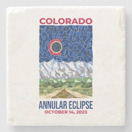 Colorado Annular Eclipse Stone Coaster