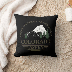 Colorado Aspen ski resort Throw Pillow