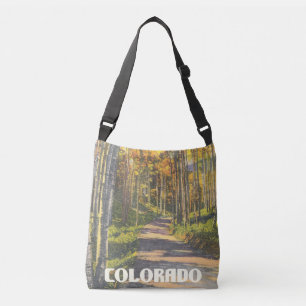 Colorado Aspen Trees Vintage Scene Crossbody Bag