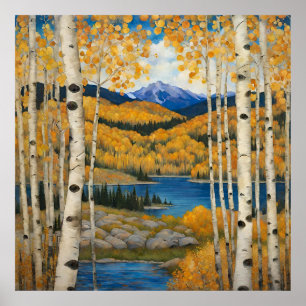 Colorado Aspens Mountain Fall Poster