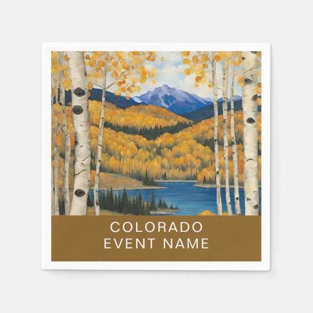 Colorado Aspens Mountains Napkins (Front)