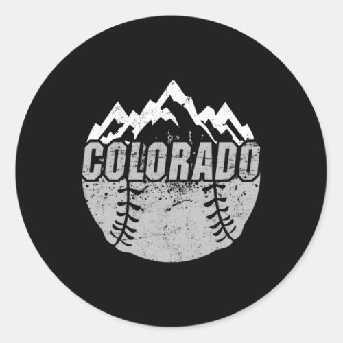 Colorado Baseball Rocky Mountains Classic Round Sticker