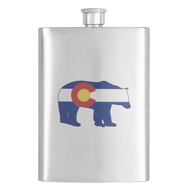 Colorado Bear Flag Flask (Front)