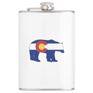 Colorado Bear Flag Flask
