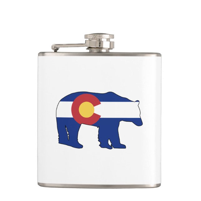 Colorado Bear Flag Flask (Front)
